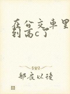 在公交车里c弄到高c了