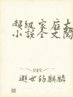 超级家庭大杂烩小说全文阅读