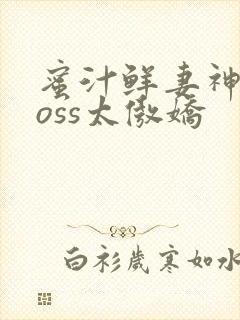 蜜汁鲜妻神君Boss太傲娇