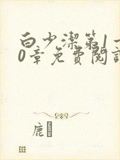 白少洁第1一40章免费阅读