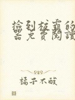 捡到校霸的遥控器免费阅读