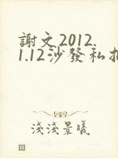 谢文2012.1.12沙发私拍