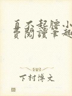 直不起腰小说免费阅读笔趣阁无弹窗