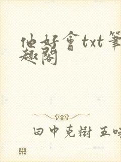 他好会txt笔趣阁