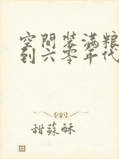 空间装满粮食回到六零年代