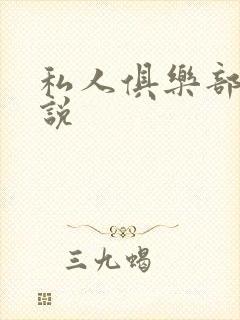 私人俱乐部 小说