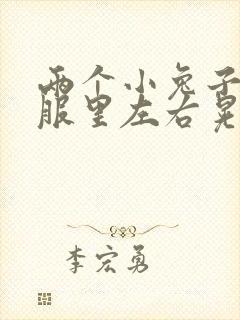 两个小兔子在衣服里左右晃