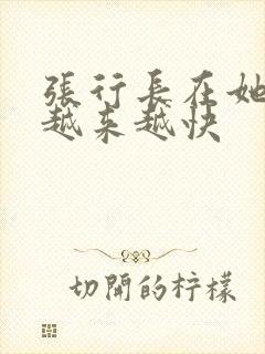 张行长在她体内越来越快
