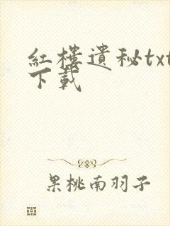 红楼遗秘txt下载