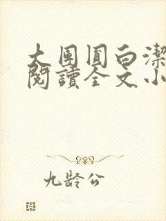 大团圆白洁免费阅读全文小说