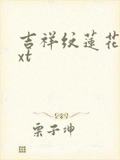 吉祥纹莲花楼txt