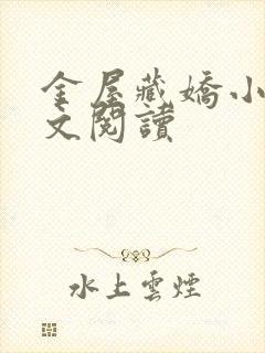 金屋藏娇小说全文阅读