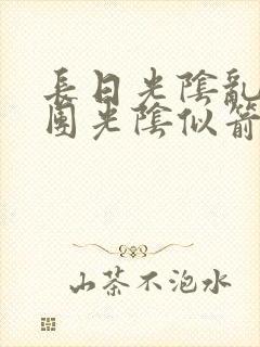 长日光阴乱作一团光阴似箭免费阅读