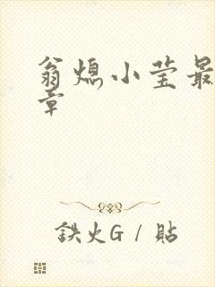 翁熄小莹最新节章