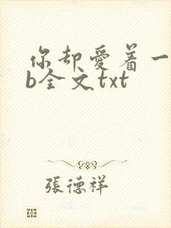 你却爱着一个sb全文txt