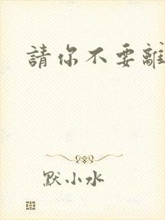 请你不要离开我