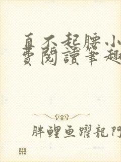 直不起腰小说免费阅读笔趣阁无弹窗