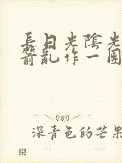 长日光阴光阴似箭乱作一团笔趣阁