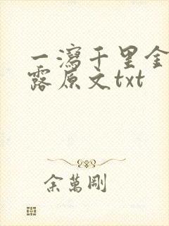 一泻千里金银花露原文txt