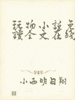 玩物小说免费阅读全文在线阅笔趣阁无弹窗