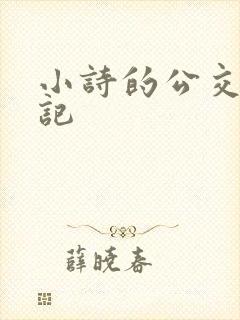 小诗的公交车日记