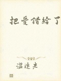把爱错给了你
