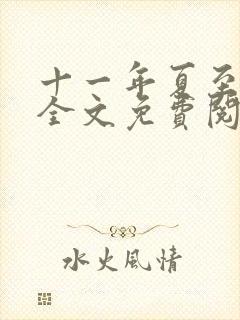 十一年夏至小说全文免费阅读