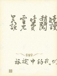 吴雪晴赵晓东小说免费阅读