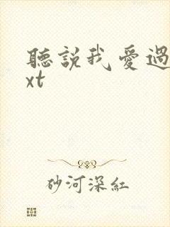 听说我爱过你txt