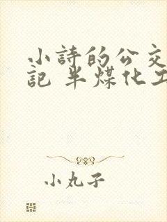 小诗的公交车日记 半煤化工