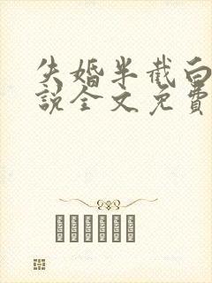 失婚半截白菜小说全文免费阅读