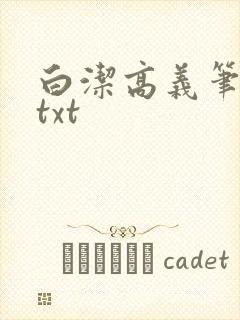 白洁高义笔趣阁txt