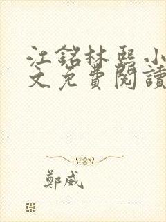 江铭林熙小说全文免费阅读