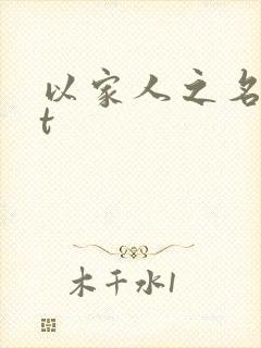 以家人之名txt