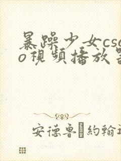 暴躁少女csgo视频播放器推荐