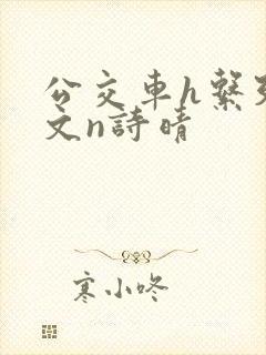 公交车h系列辣文n诗晴