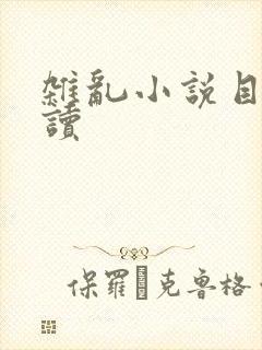 杂乱小说目录阅读