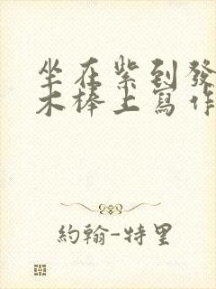 坐在紫到发黑的木棒上写作业