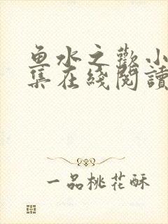 鱼水之欢小说全集在线阅读