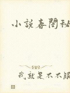 小说春闺秘史