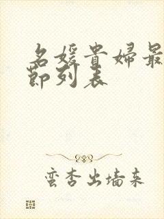 名媛贵妇最新章节列表