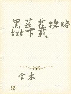 黑莲花攻略手册txt下载