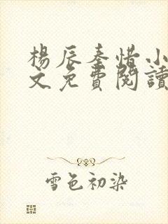 杨辰秦惜小说全文免费阅读完整版