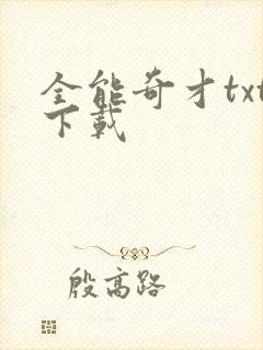 全能奇才txt下载