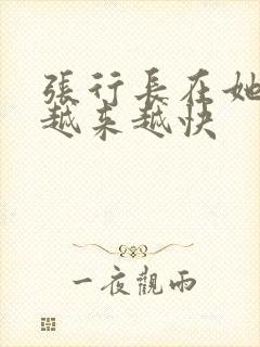 张行长在她体内越来越快