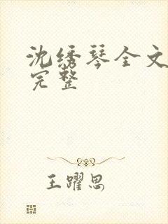 沈绣琴全文阅读完整