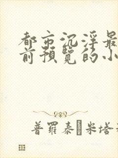 都市沉浮最快超前预览的小说3030