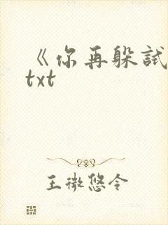 《你再躲试试》txt