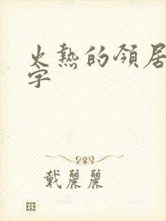 火热的领居中文字