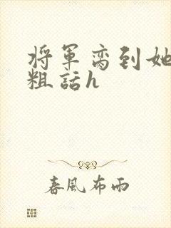 将军脔到她哭h粗话h